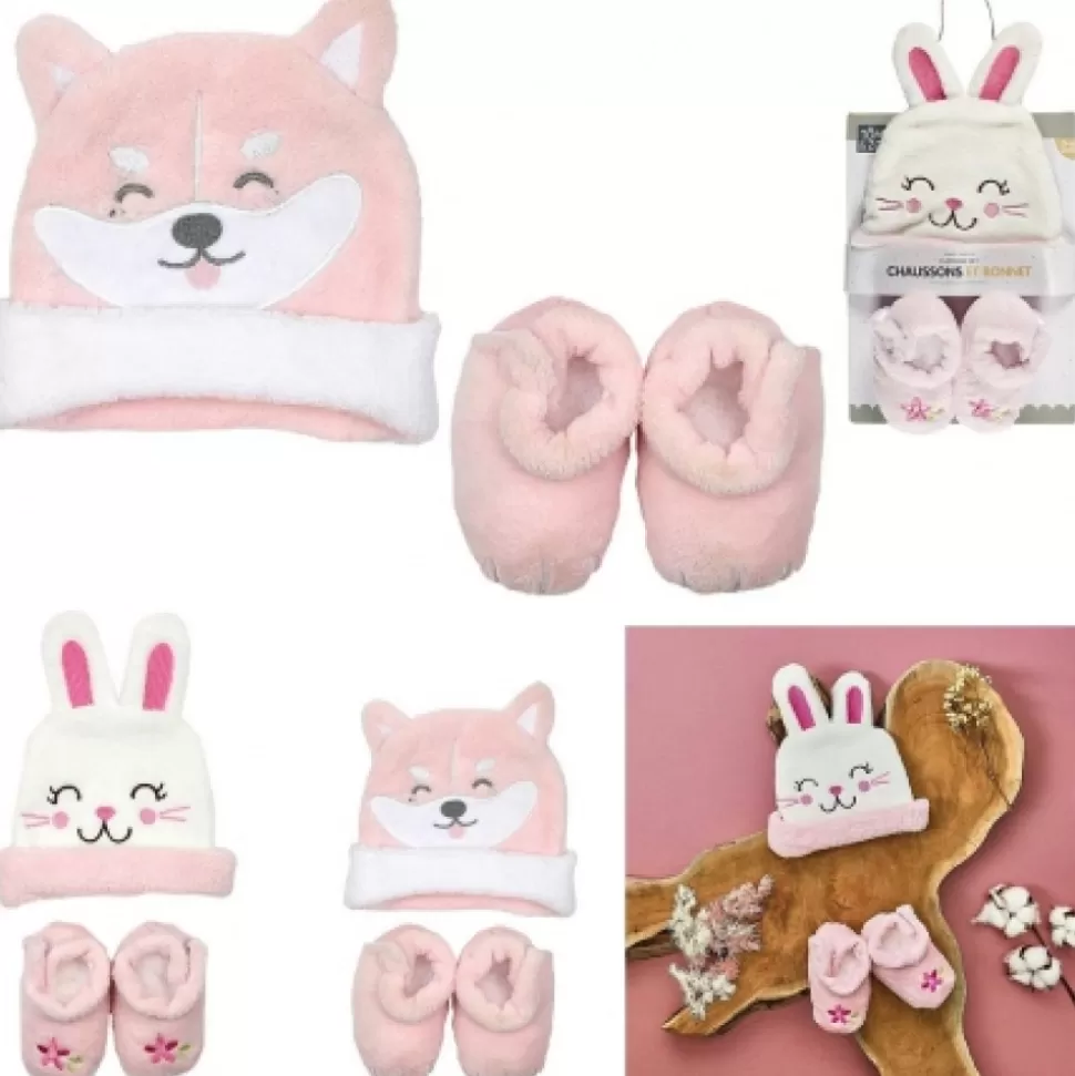 Best Sale Bonnet Et Chaussons Bebe Fille Doudous Et Peluches