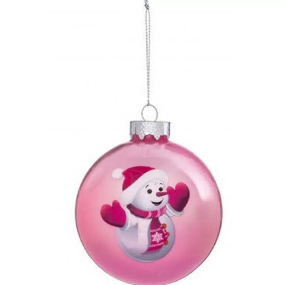 Discount Boule De Noël Verre 80Mm Rose Accessoires Et Décorations De Noël