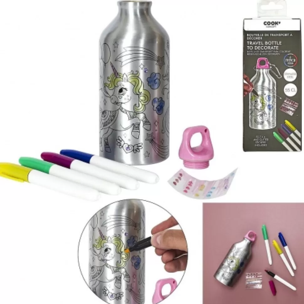 Fashion Bouteille De Transport A Colorier Licorne 55Cl Déco-Cado