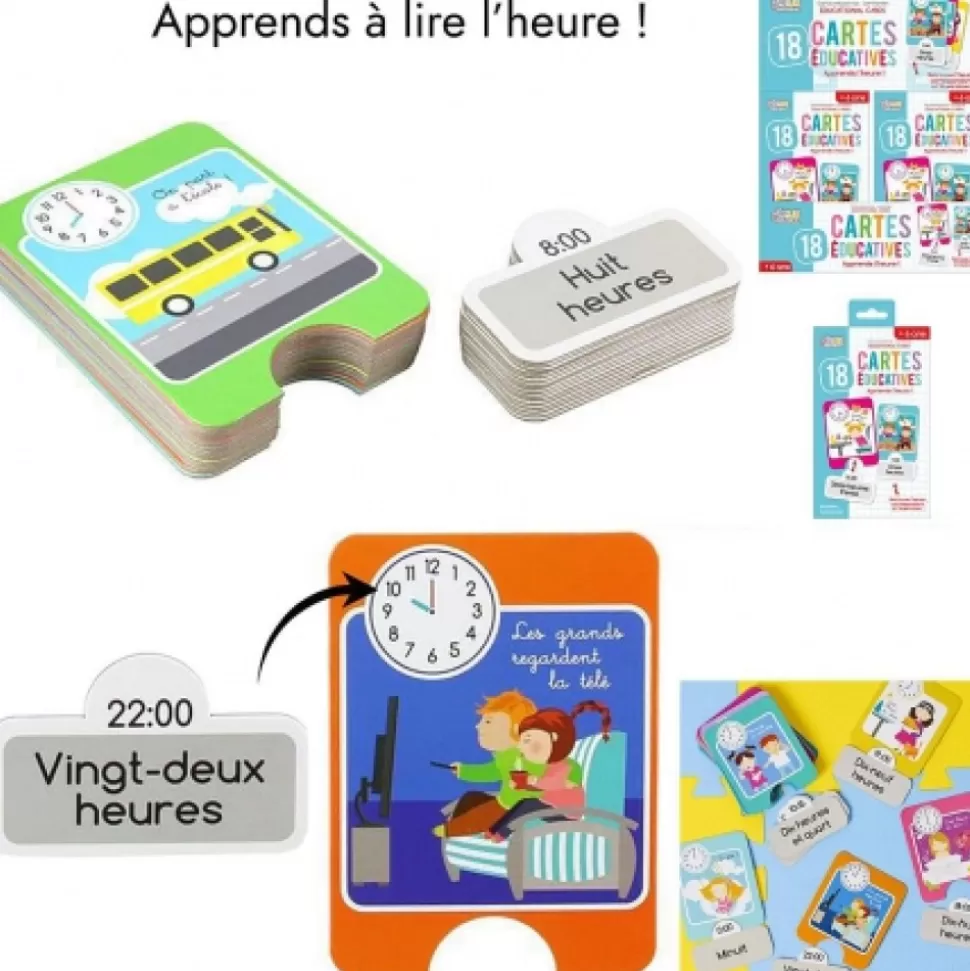 Store Carte Educative Japprends L Heure Jouets Et Jeux Éducatifs