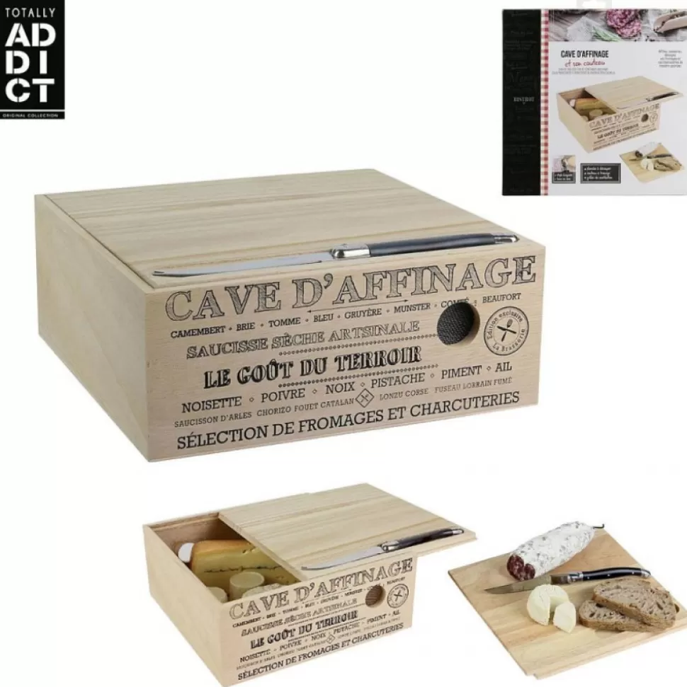 Best Sale Cave A Fromage Bois Avec Couteau Déco-Cado