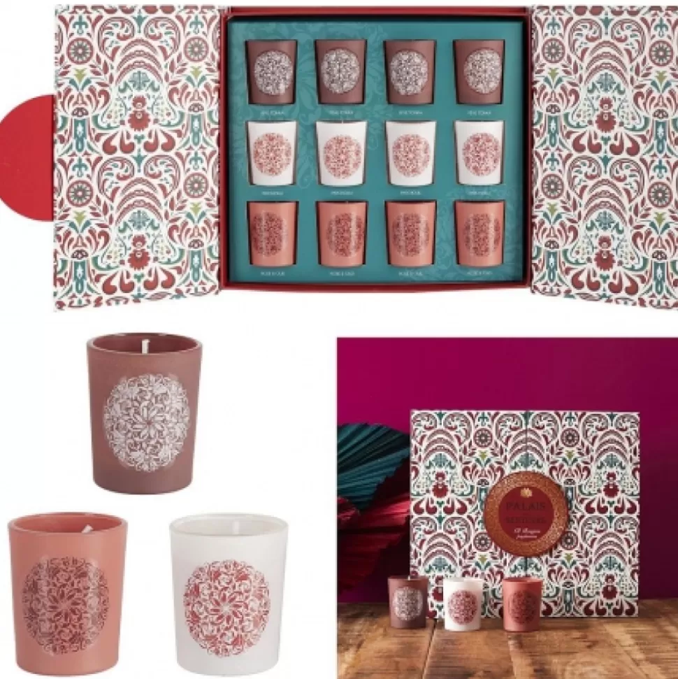 Shop Coffret 12 Bougies Parfumees Jaipur Déco-Cado