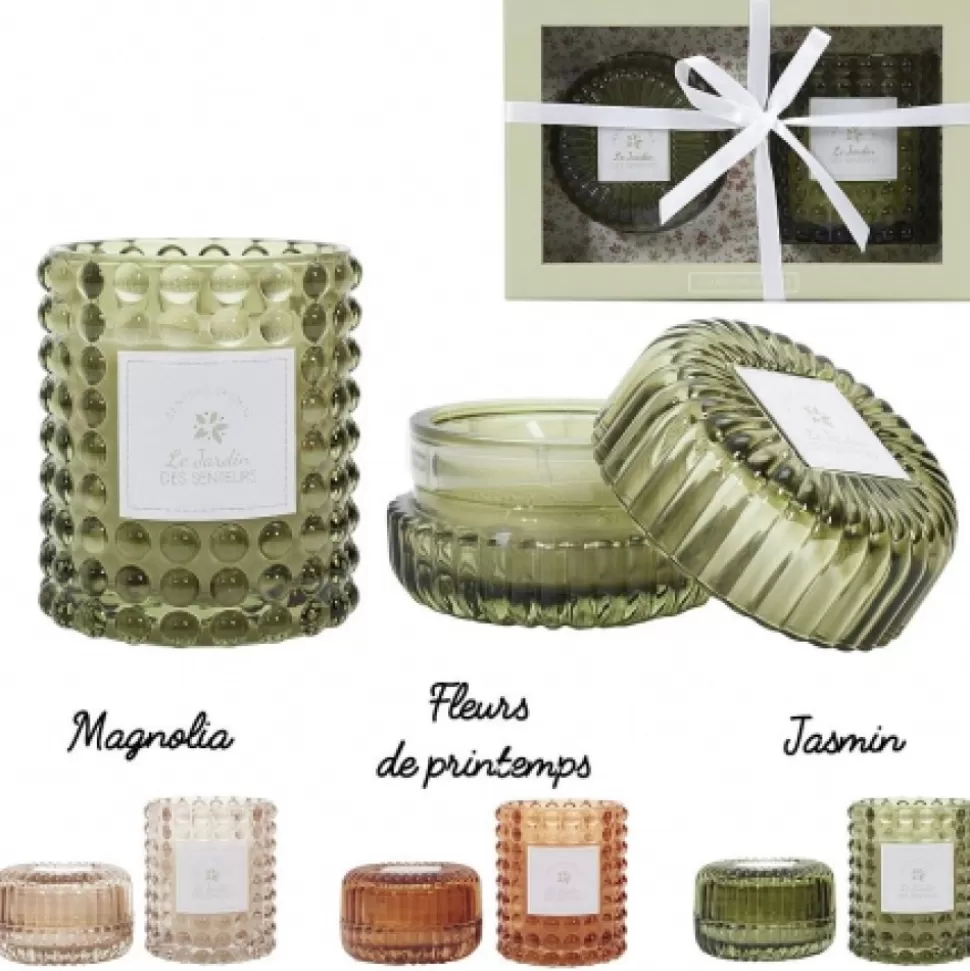 Fashion Coffret 2 Bougies Parfumees Jardin Déco-Cado