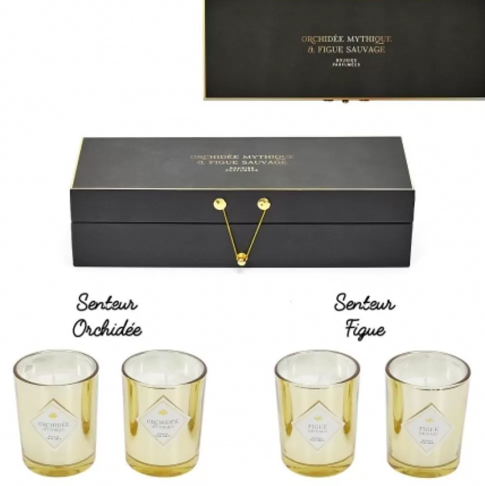 Hot Coffret 4 Bougies Parfumees Déco-Cado