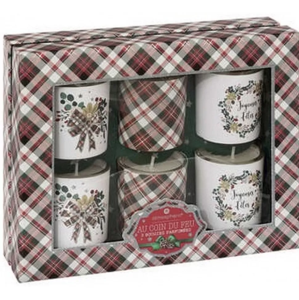 New Coffret 6 Bougies Accessoires Et Décorations De Noël