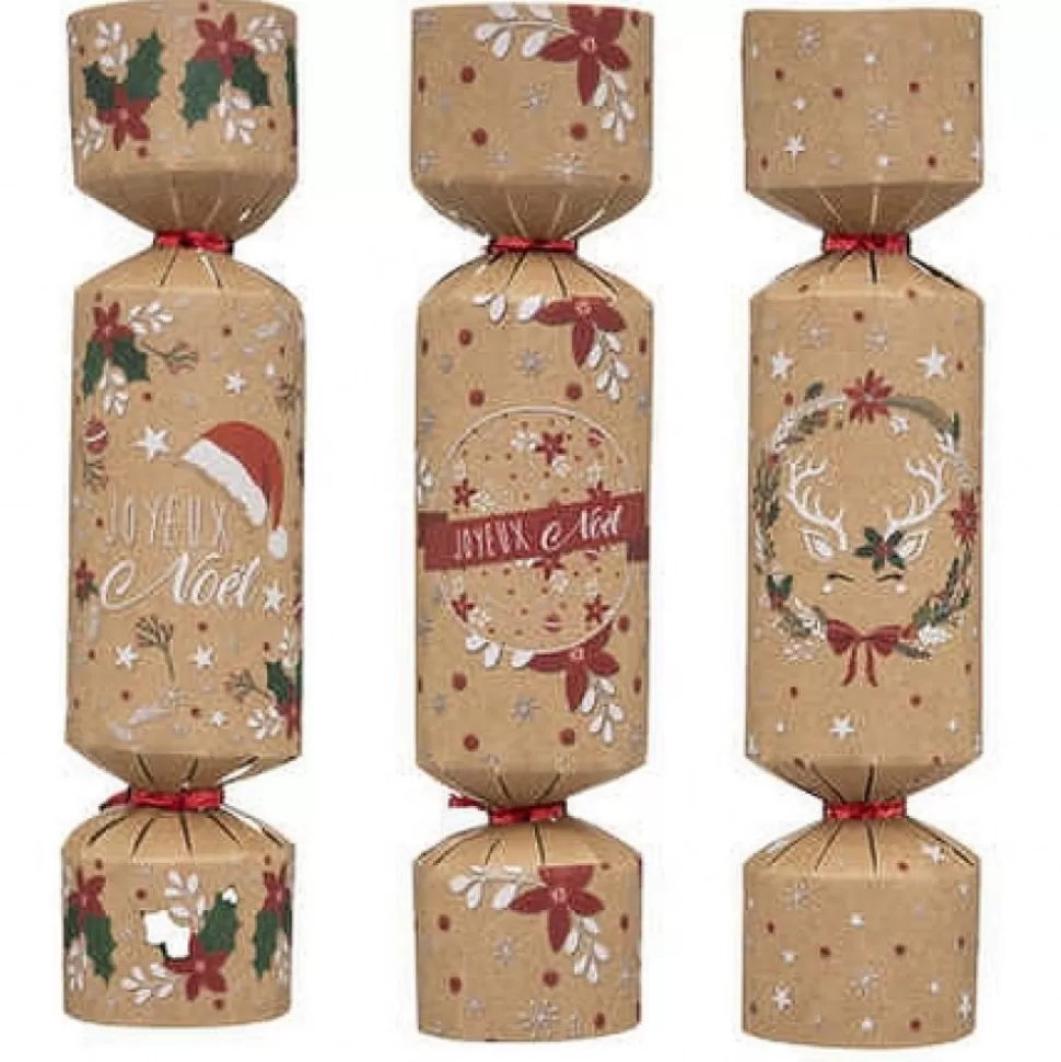 Cheap Coffret 6 Crackers Kraft Couleur Accessoires Et Décorations De Noël