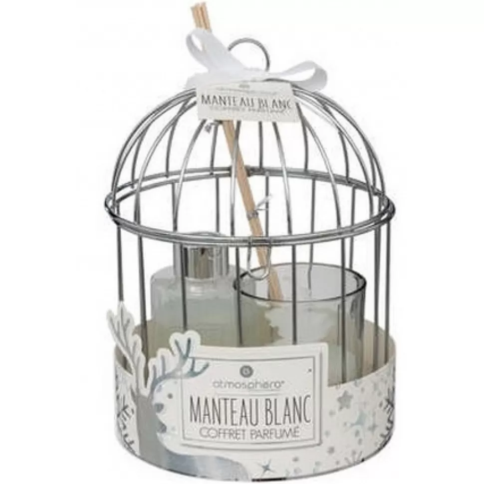 Sale Coffret Cage Lola Xmas Blanc Accessoires Et Décorations De Noël