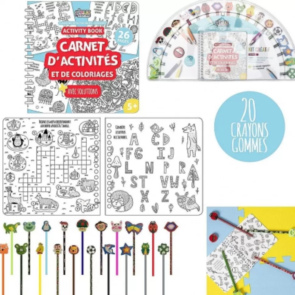 Outlet Coffret Cahier D Activites 20 Crayons Et 20 Gommes Jouets Et Jeux Éducatifs