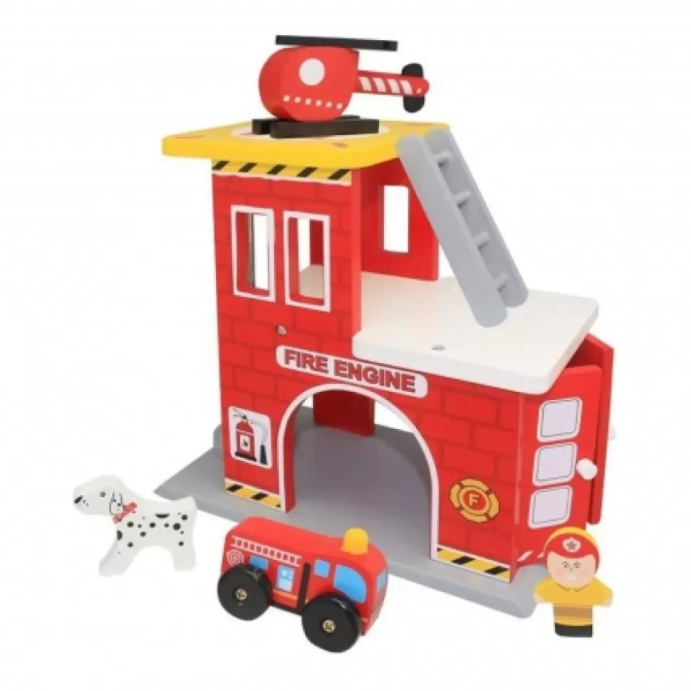 Best Sale Coffret Caserne Pompier Bois Jouets Et Jeux En Bois