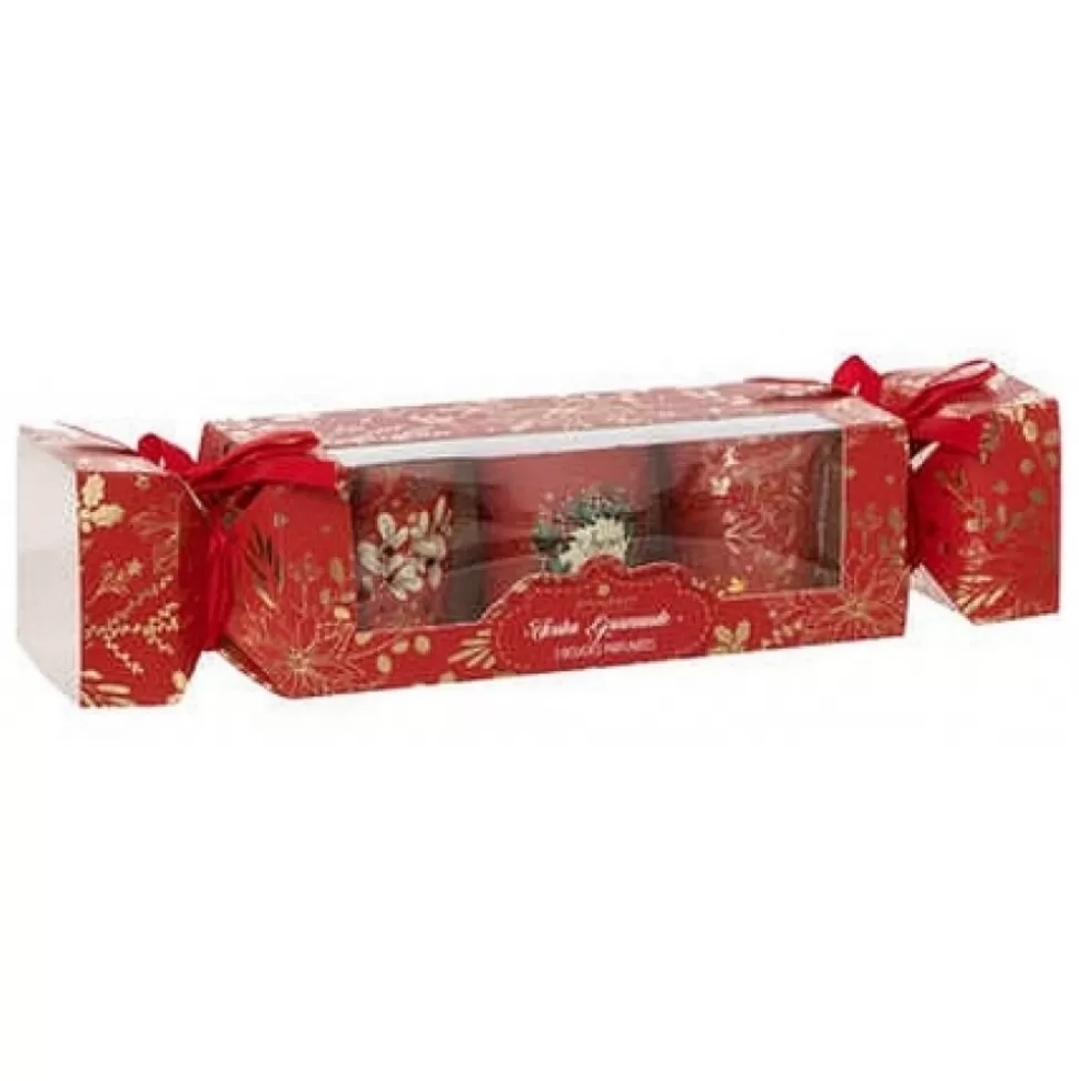 Sale Coffret Crackers 3 Bougies Parfumees Accessoires Et Décorations De Noël