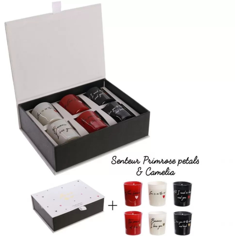 Best Sale Coffret De 6 Bougies Mots D'Amour Déco-Cado