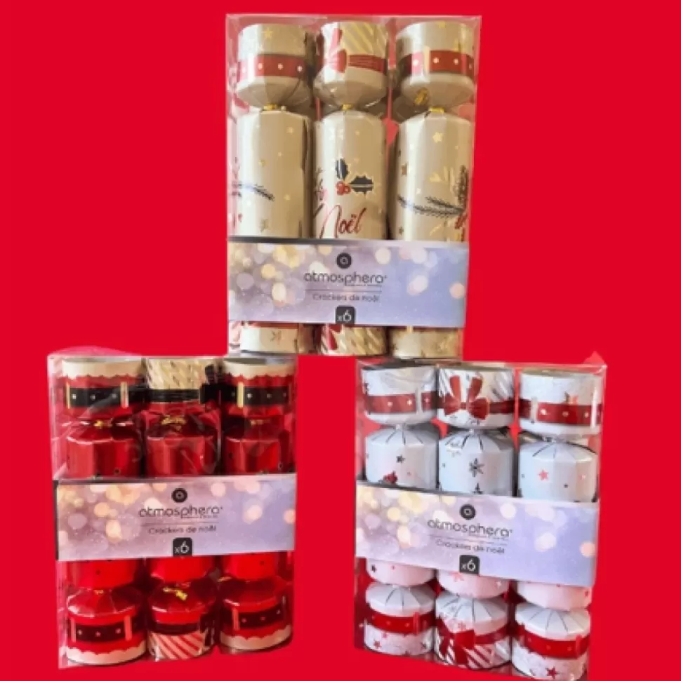 Outlet Coffret De 6 Crackers Noël Accessoires Et Décorations De Noël