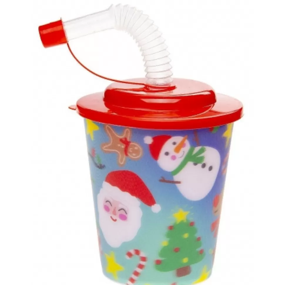 Clearance Gobelet 3D Avec Paille Noël Contenants De Noël