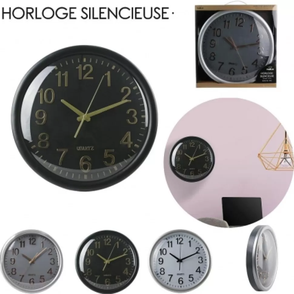 New Horloge Silencieuse 35 Cm Déco-Cado