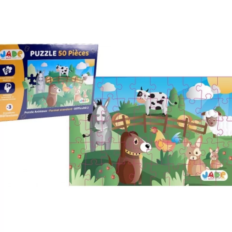 Best Jade Puzzle 50 Pcs Animaux De La Ferme Jouets Et Jeux Éducatifs