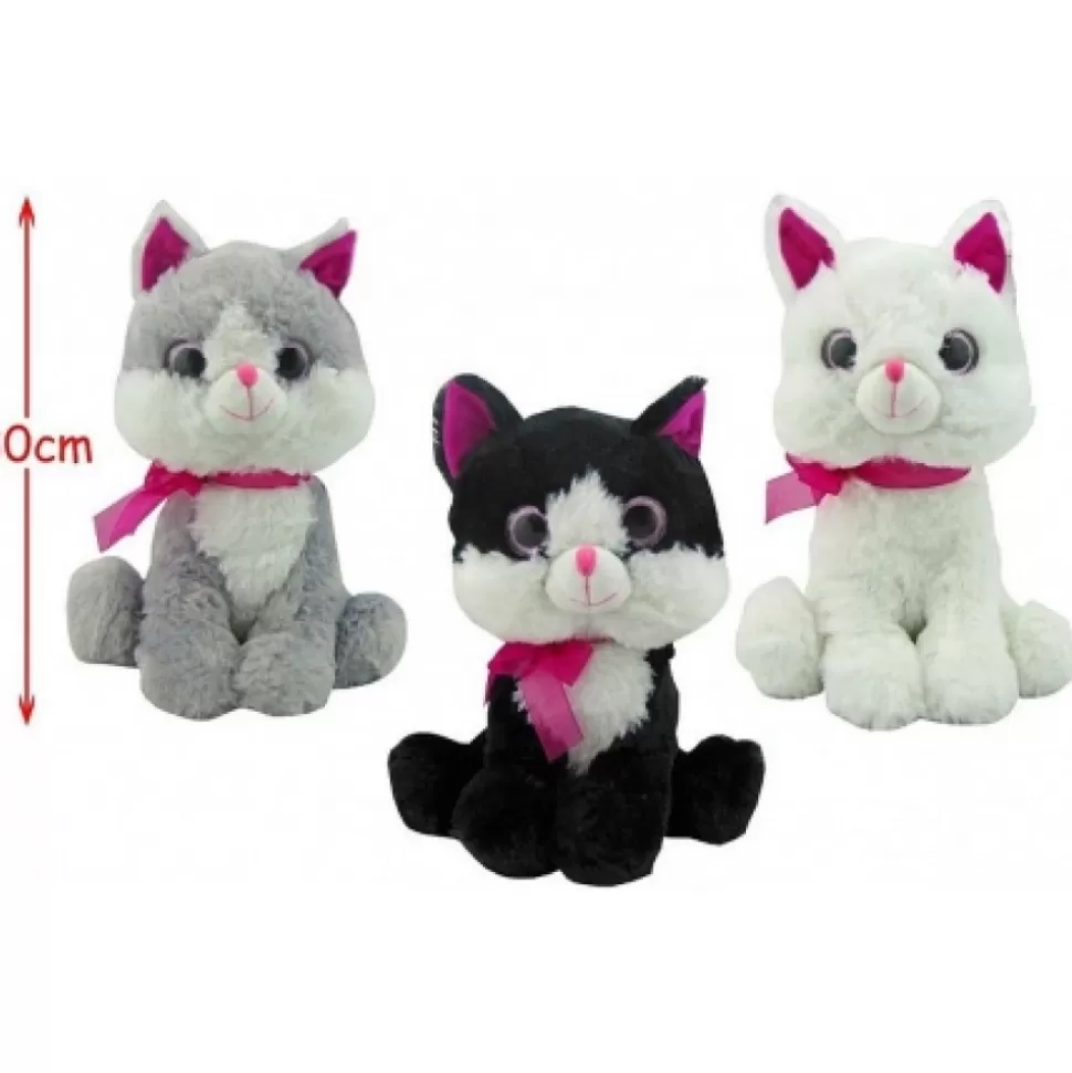 Sale Peluche Chat Assis Flot H30 Cm Peluches Traditionnelles