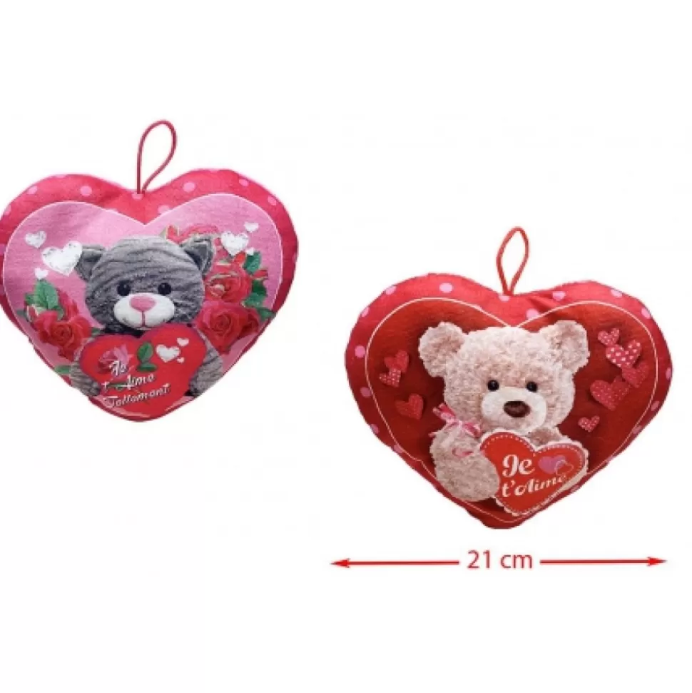 Store Peluche Coeur Ours 21 Cm Peluches Traditionnelles