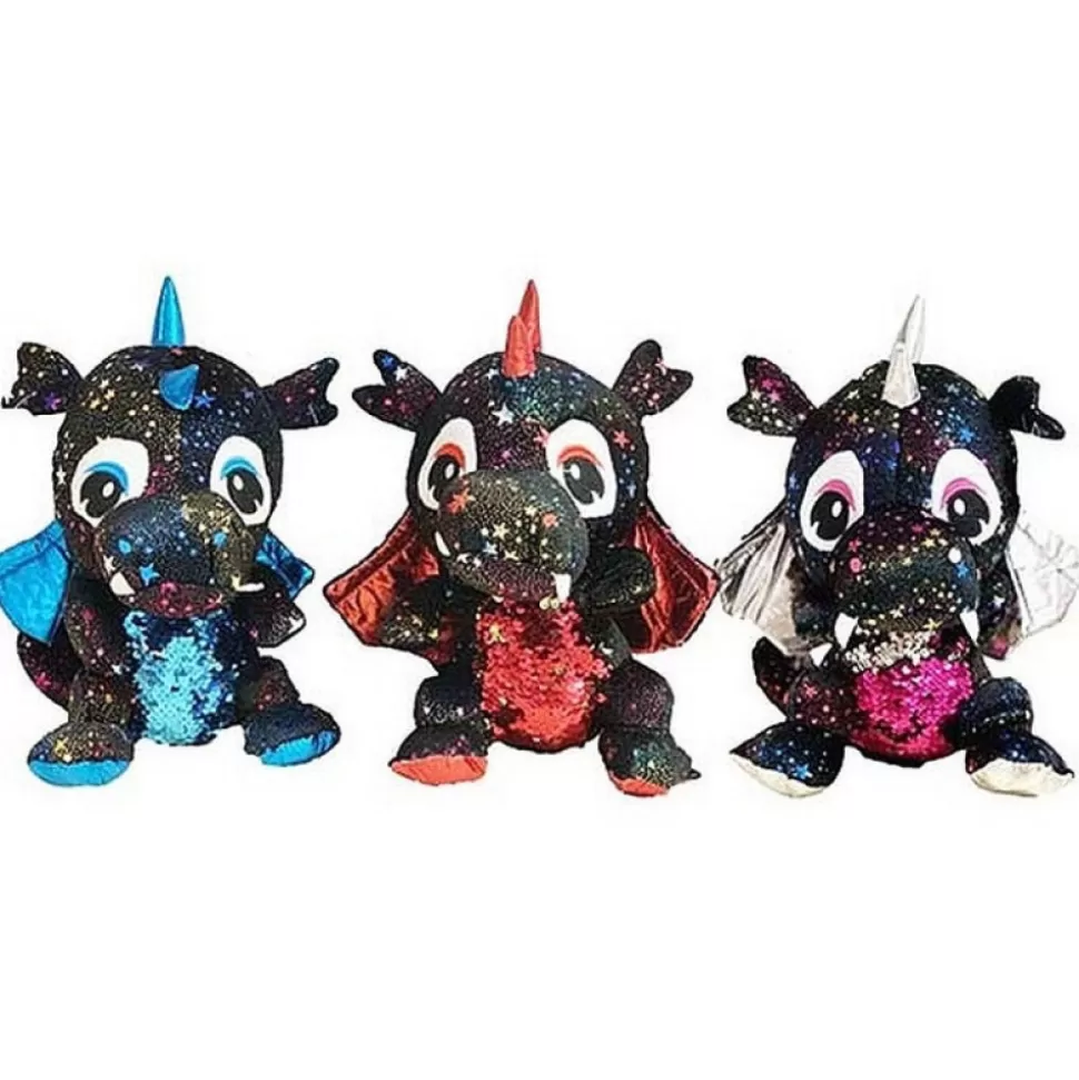 Hot Peluche Dragon Metalise 26 Cm Peluches Traditionnelles