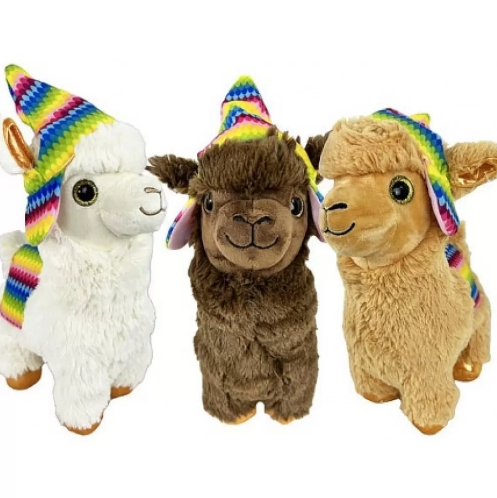 Shop Peluche Lama Habille Bonnet 35 Cm Peluches Traditionnelles