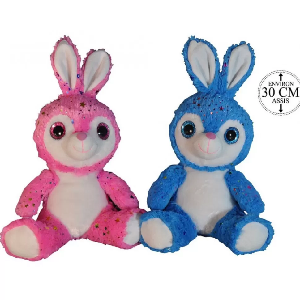 Best Sale Peluche Lapin Etoiles Paillettes 30 Cm Peluches Traditionnelles