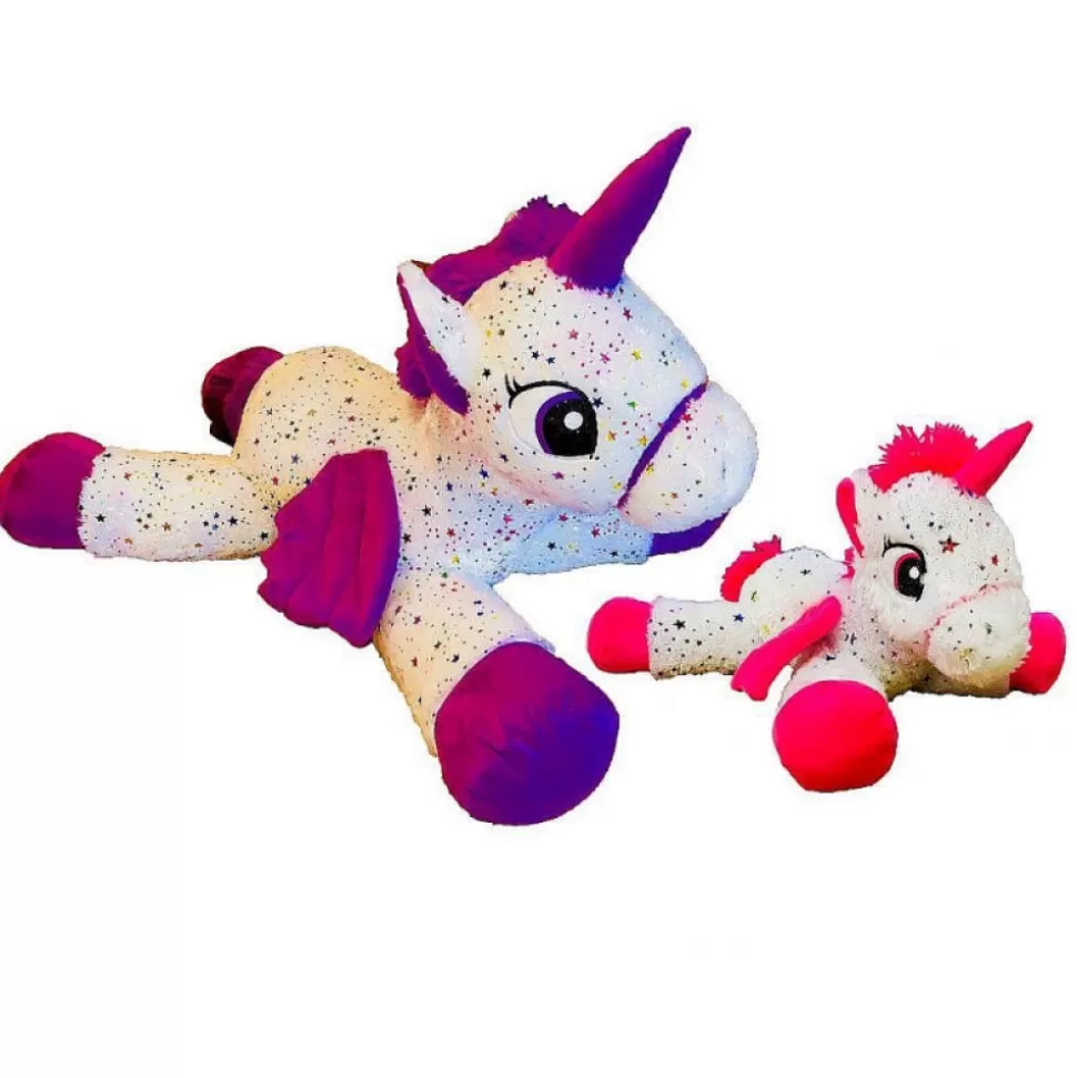 Shop Peluche Licorne Allonge 80 Cm Peluches Traditionnelles