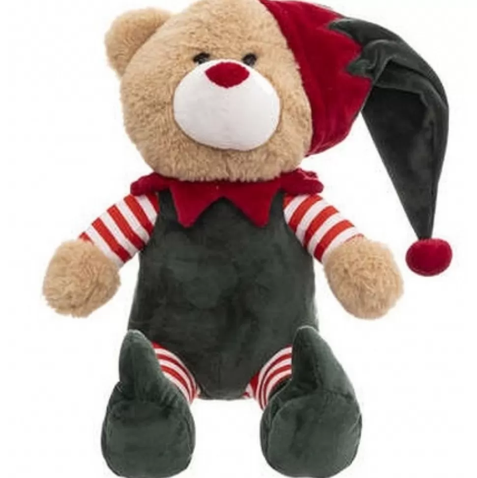 Clearance Peluche Ours Lutin 35 Cm Accessoires Et Décorations De Noël