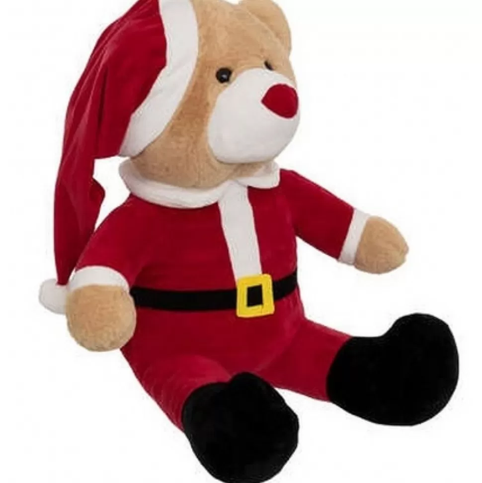 New Peluche Ours Pere Noël 60 Cm Accessoires Et Décorations De Noël