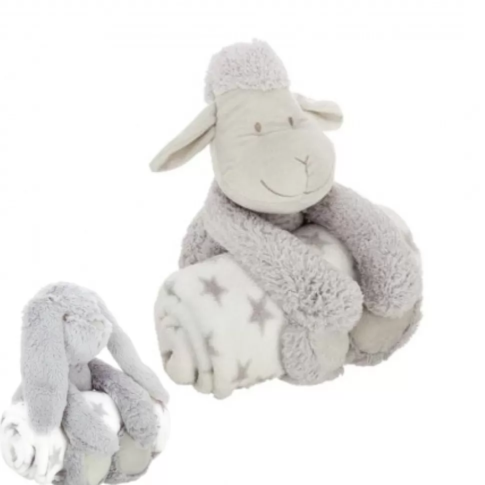 New Plaid + Peluche Gris Clair Peluches Traditionnelles