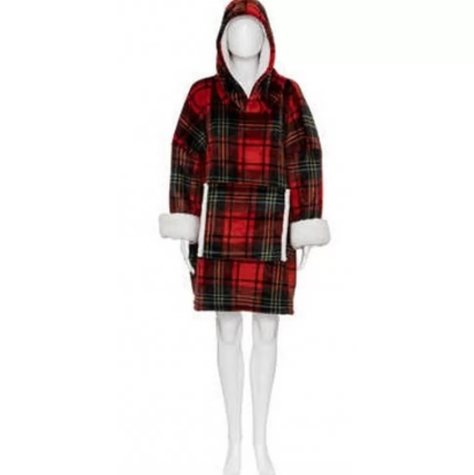 Sale Plaid Sweat Tartan Adulte Rouge Déco-Cado