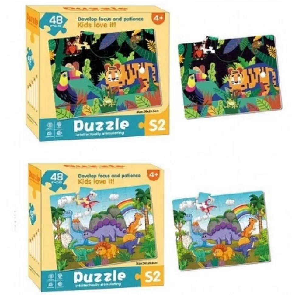 Store Puzzle 48 Pieces 36X25.5 Cm Dinosaures Et Jungle Jouets Et Jeux Éducatifs