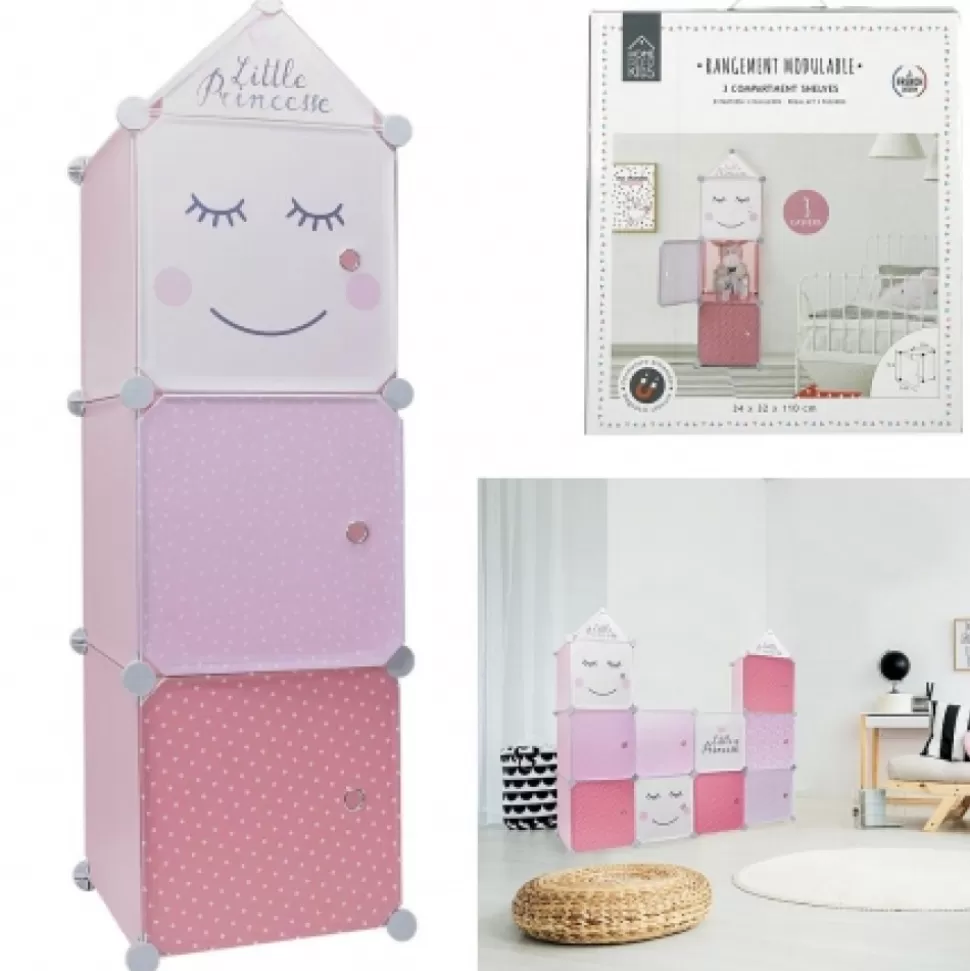 Online Rangement Armoire Modulable 3 Cubes Fille Déco-Cado